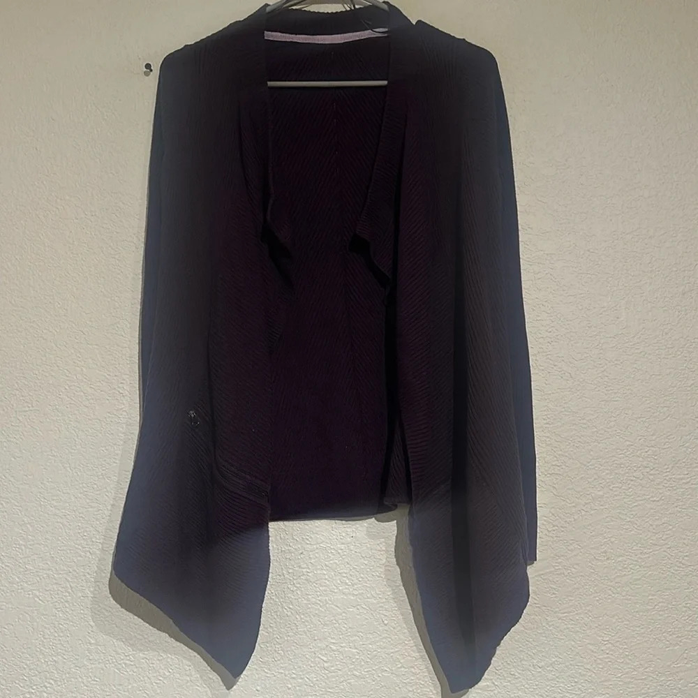 Lululemon Plum Open Front Cardigan size M